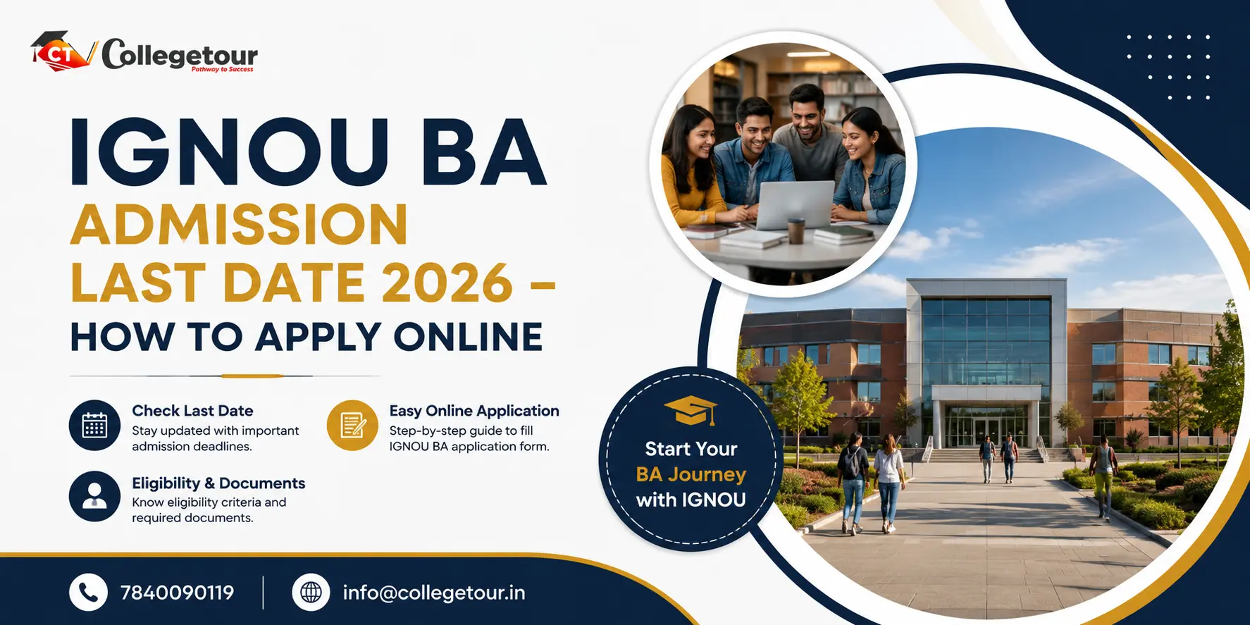 IGNOU BA Admission Last Date 2026 – How to Apply Online