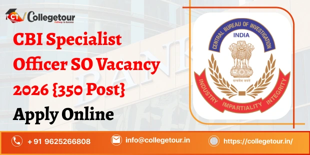 CBI Specialist Officer SO Vacancy 2026 {350 Post} Apply Online